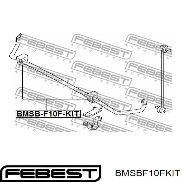 BMSBF10FKIT Febest casquillo de barra estabilizadora delantera
