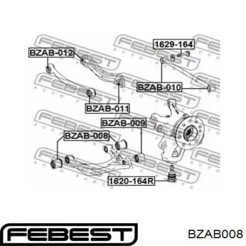 Suspensión, brazo oscilante trasero inferior para Mercedes R (W251)