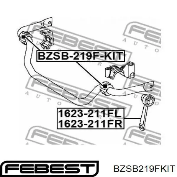 Soporte estabilizador, Eje delantero para Mercedes CLS (C219)