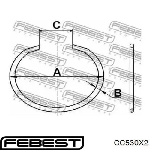 CC-5-30X2 Febest anillo de retención de cojinete de rueda