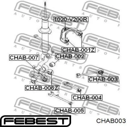 Comprar CHAB003 Febest Buje trasero del brazo longitudinal trasero