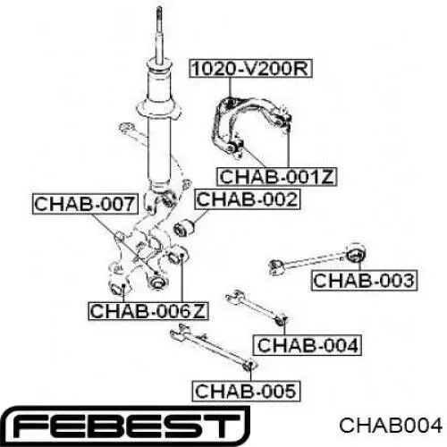 CHAB-004 Febest silentblock de brazo suspensión trasero transversal