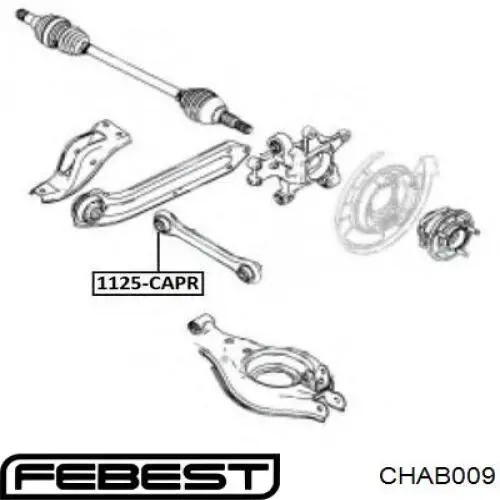 Comprar CHAB009 Febest Silentblock del brazo superior de suspensión trasera