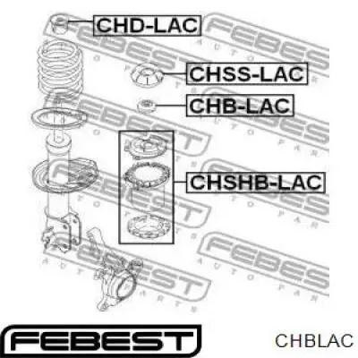 CHB-LAC Febest rodamiento amortiguador delantero