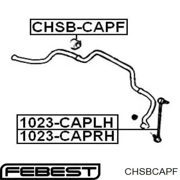 CHSBCAPF Febest casquillo de barra estabilizadora delantera