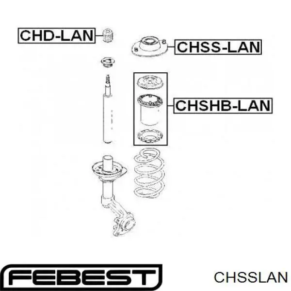 CHSS-LAN Febest soporte amortiguador delantero