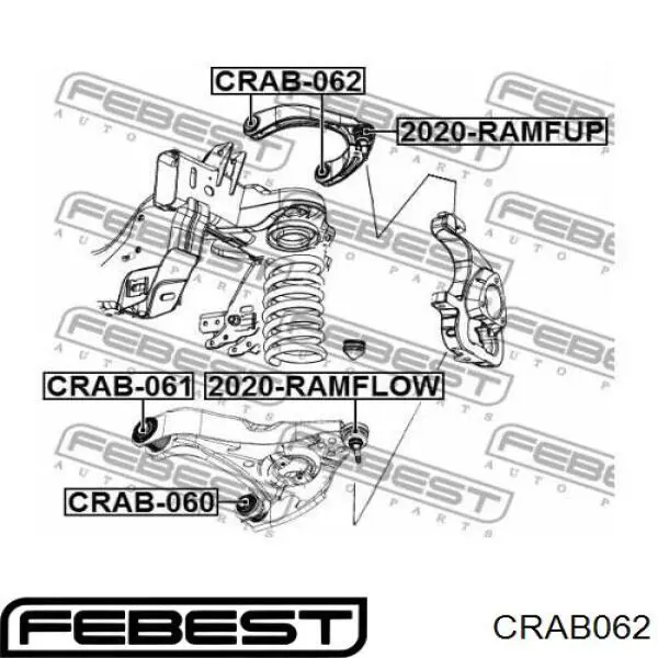 68163961AB Chrysler barra oscilante, suspensión de ruedas delantera, superior izquierda