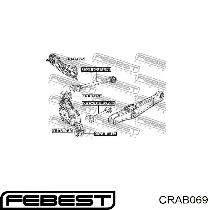 Comprar CRAB069 Febest Buje de mangueta trasera
