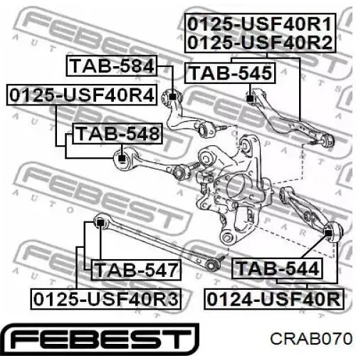 Comprar CRAB070 Febest Buje de mangueta trasera
