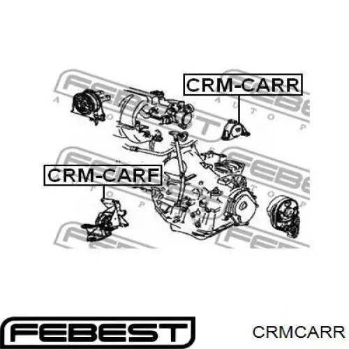 CRM-CARR Febest soporte motor izquierdo