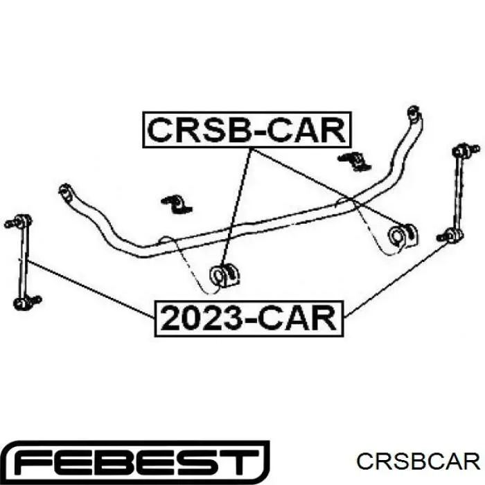 CRSB-CAR Febest casquillo de barra estabilizadora delantera
