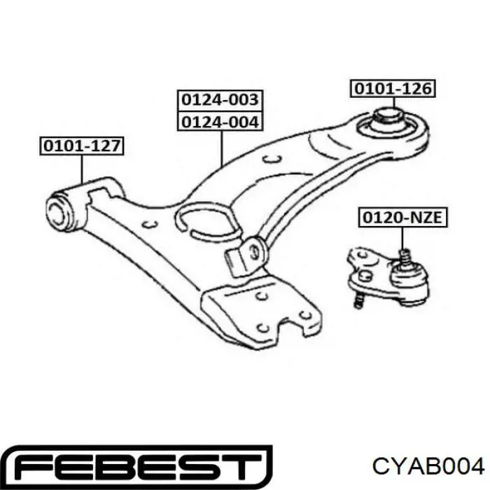 Silentblock suspension Chery 202000727AA