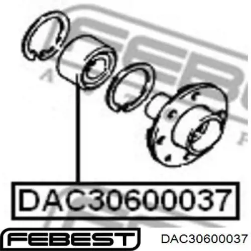 Cojinete de cubo delantero Febest DAC30600037 precio, desde 12,60 EUR