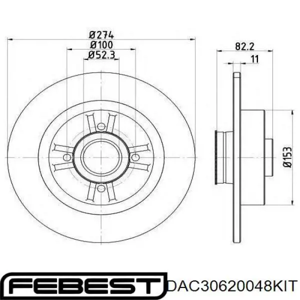Cojinete de rueda trasero Renault DUSTER 2 HM