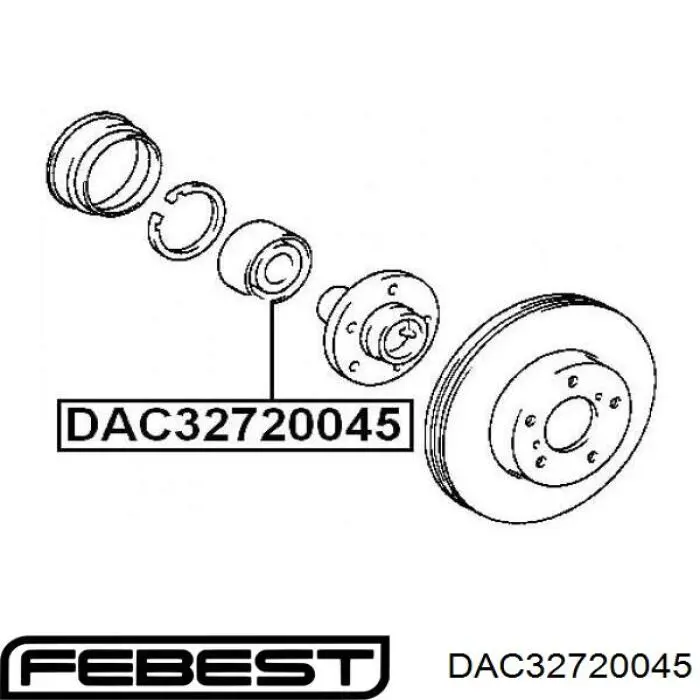 DAC32720045 Febest cojinete de rueda delantero