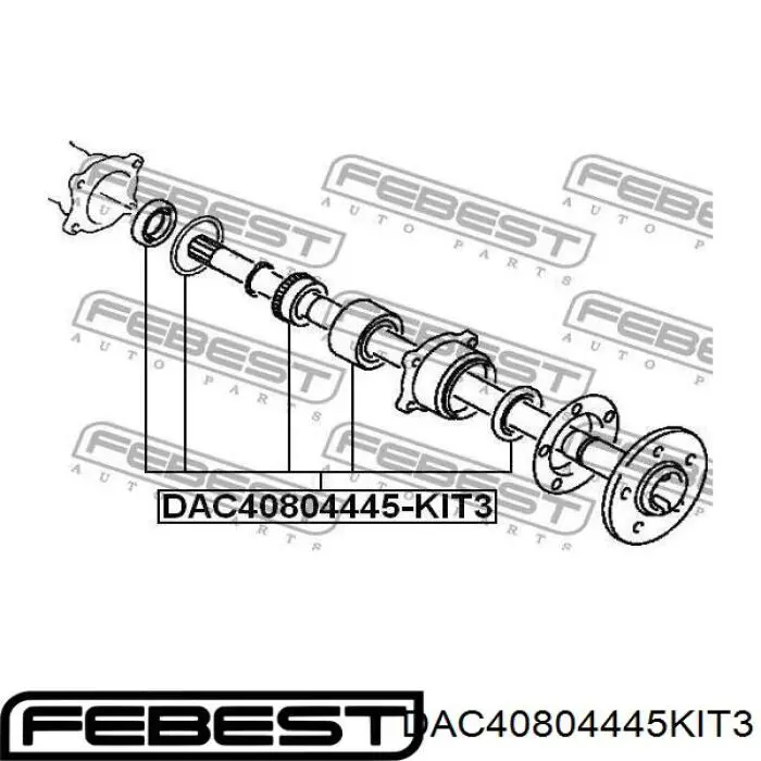 Cojinete de cubo delantero Febest DAC40804445KIT3 precio, desde 68,55 EUR