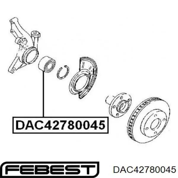 DAC42780045 Febest cojinete de rueda delantero