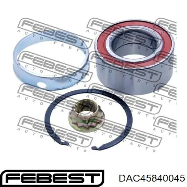 Rodamiento de rueda delantero Febest DAC45840045