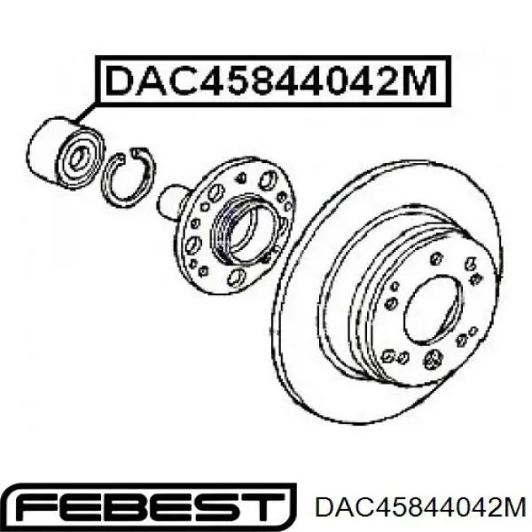 DAC45844042M Febest cojinete de rueda delantero