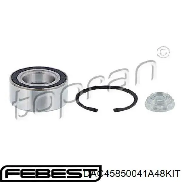 DAC45850041A48KIT Febest cojinete de rueda delantero/trasero