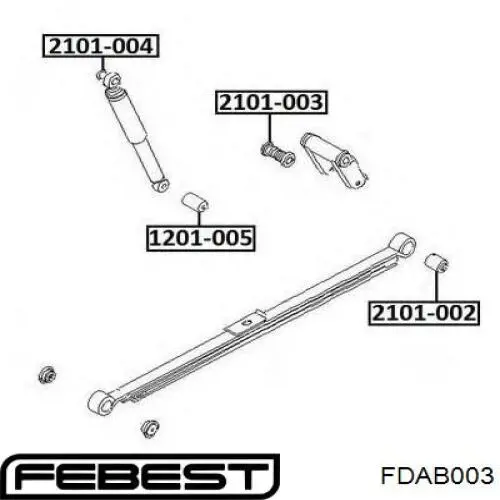 Comprar FDAB003 Febest Buje de la bisagra del resorte de láminas