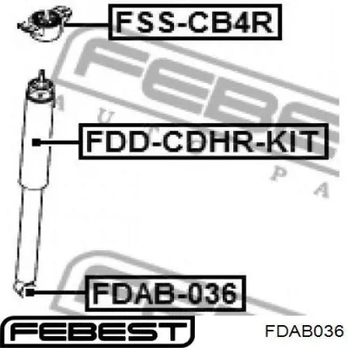 Manguito de silentblock, amortiguador trasero para Ford Focus (CB8)