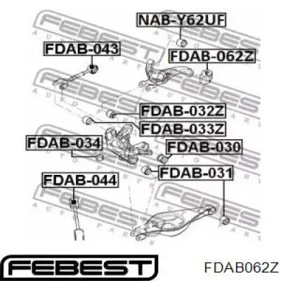 Comprar FDAB062Z Febest Silentblock del brazo superior de suspensión trasera