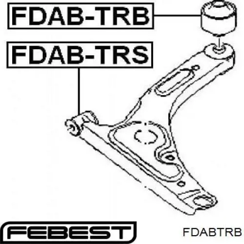 FDABTRB Febest silentblock de suspensión delantero inferior