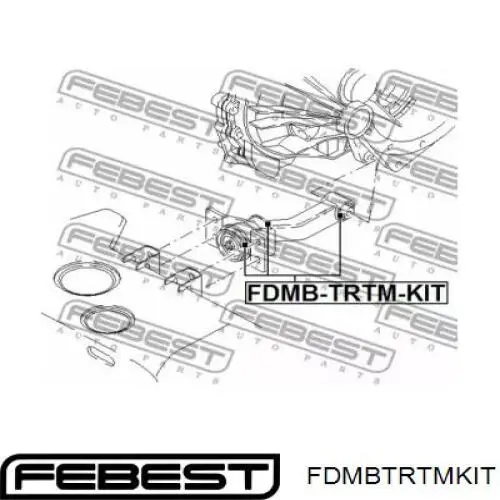 Silentblock del soporte trasero del motor Febest FDMBTRTMKIT