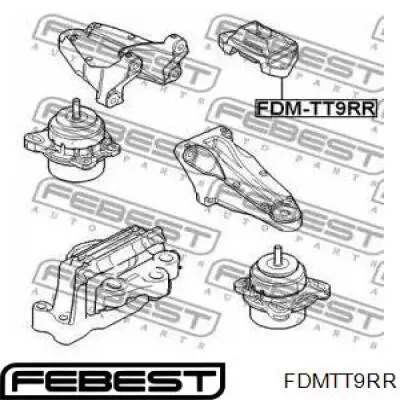 FDMTT9RR Febest montaje de transmision (montaje de caja de cambios)