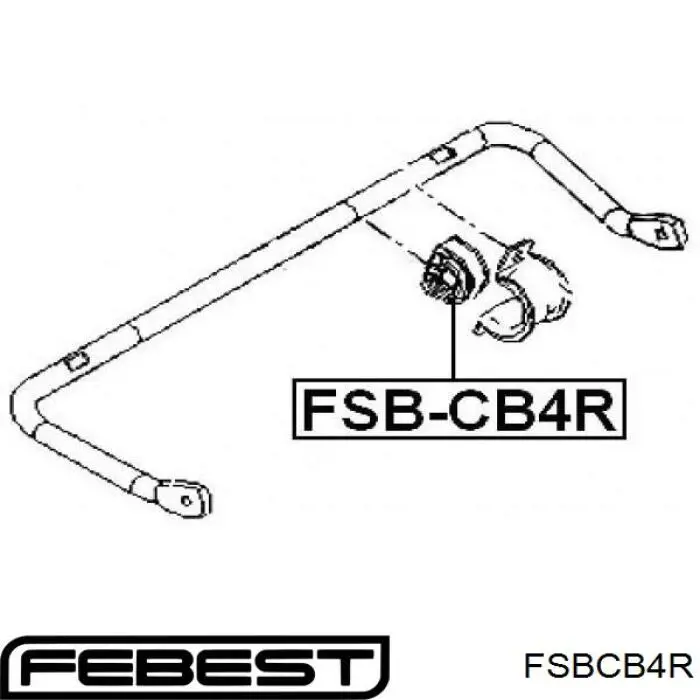 FSBCB4R Febest casquillo de barra estabilizadora trasera