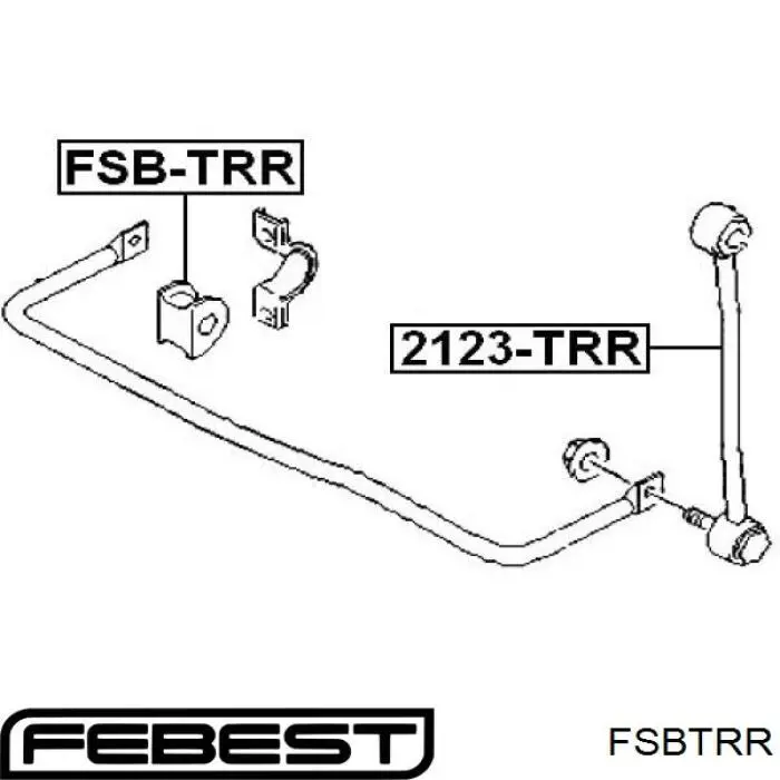 FSBTRR Febest casquillo de barra estabilizadora delantera