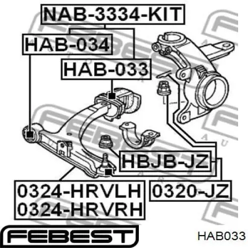 Comprar HAB033 Febest Silentblock