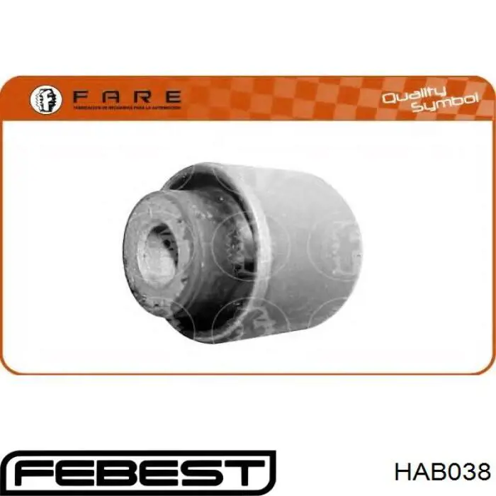 HAB038 Febest Buje del brazo de suspensión delantero superior