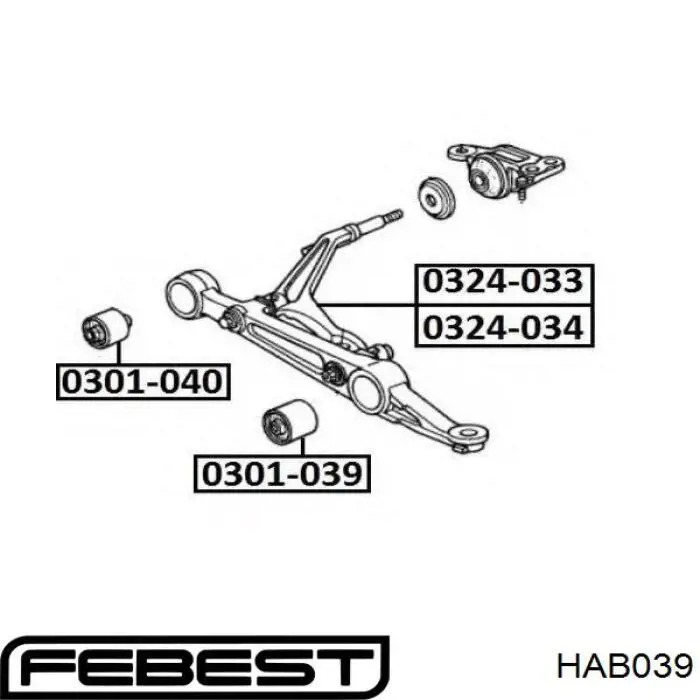 Comprar HAB039 Febest Silentblock
