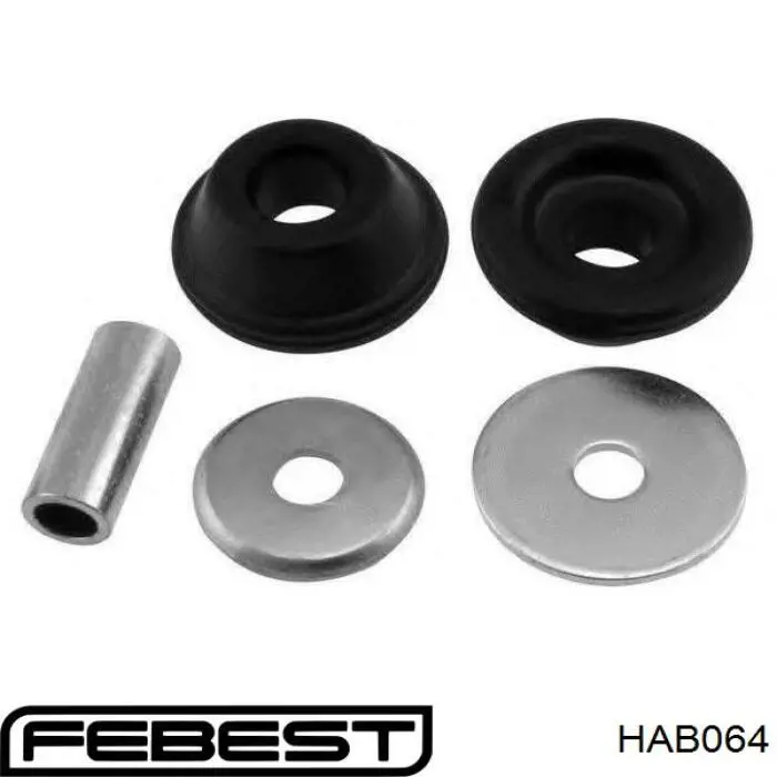 Silentblock del amortiguador trasero Febest HAB064