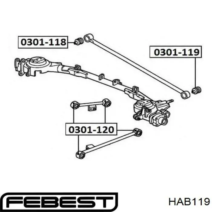 RU4145 Japan Parts silentblock de brazo suspensión trasero transversal