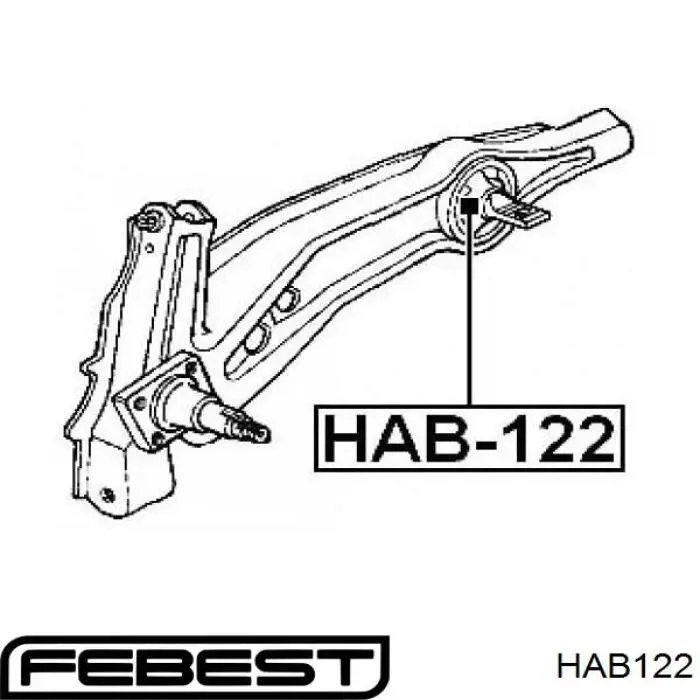 HAB122 Febest bloque silencioso trasero brazo trasero delantero