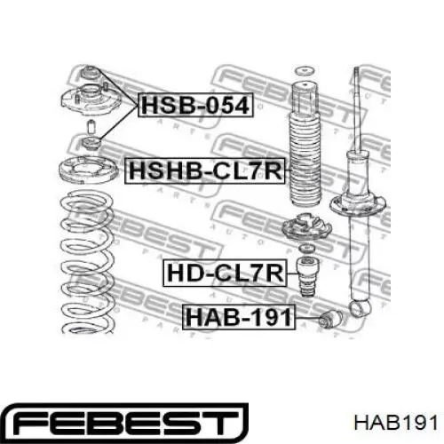 512899 GSP silentblock de amortiguador trasero