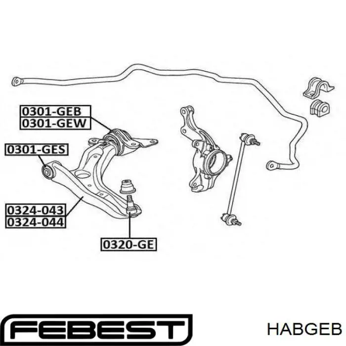 Comprar HABGEB Febest Silentblock