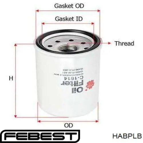 Silentblock suspension Febest HABPLB