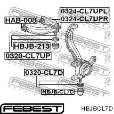 Comprar HBJBCL7D Febest Guardapolvo de rótula inferior