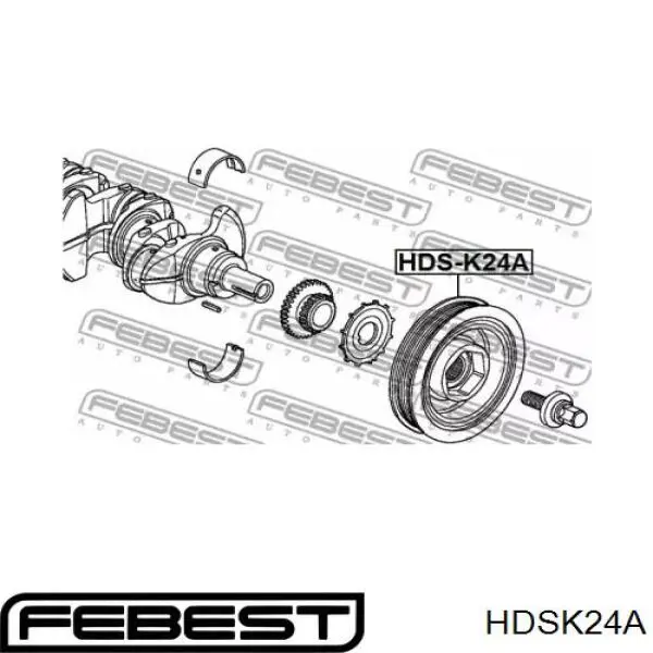 Polea de cigüeñal HDSK24A Febest