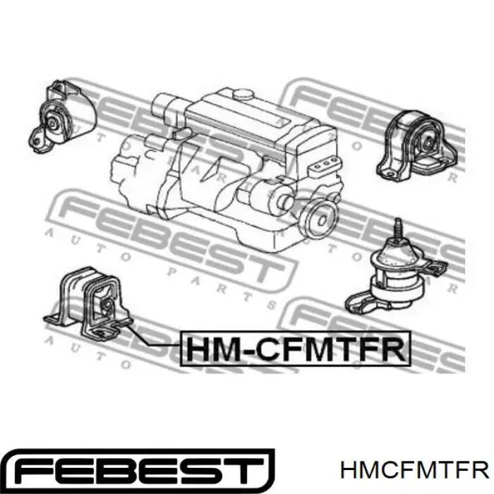HMCFMTFR Febest soporte motor delantero