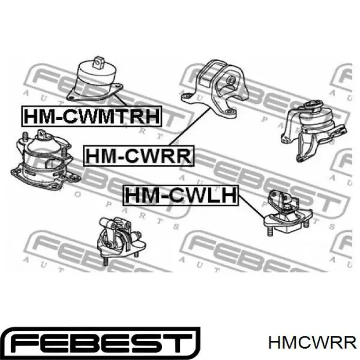 HMCWRR Febest soporte de motor trasero