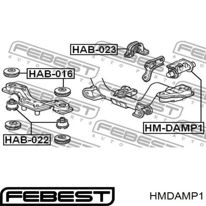 Amortiguador de dinámica diferencial trasero para Honda Civic (EJ9, EK3/4)