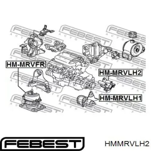 HMMRVLH2 Febest soporte, motor izquierdo, trasero