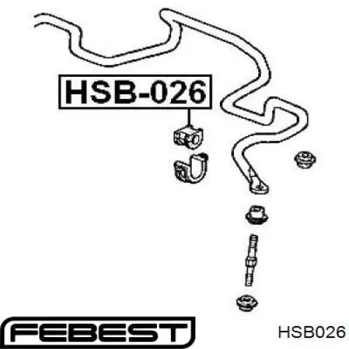 HSB026 Febest casquillo de barra estabilizadora delantera