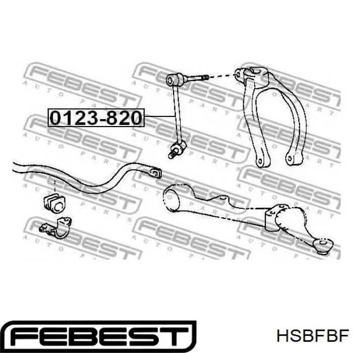 HSB-FBF Febest casquillo de barra estabilizadora delantera