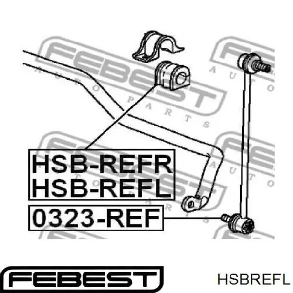 HSBREFL Febest casquillo de barra estabilizadora delantera